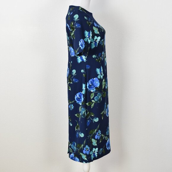Maggy London Floral Midi Sheath Dress - 6 - Picture 6 of 8